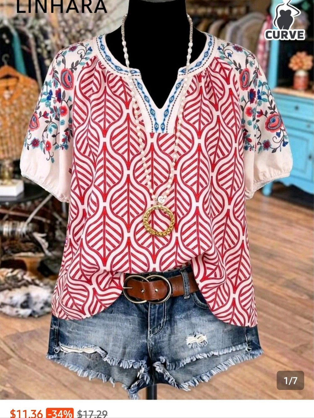 Shein 2x Summer Blouse